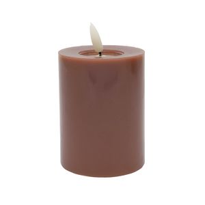 Vela Led Simple Mediana 7.5*7.5*10Cm Marron (Ae28-091Cf)