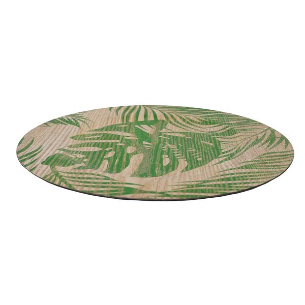 Plato De Sitio Hojas 33X33Cm Beige/Verde (Pla1-0039A)