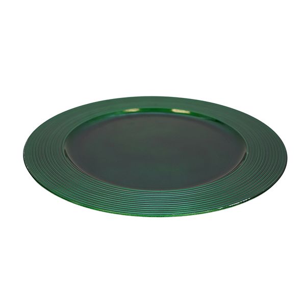 Plato De Sitio Entero 33X33Cm Verde (Pla1-0138)