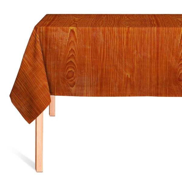 Cubremesa Plain Pvc Madera Vetada Marron