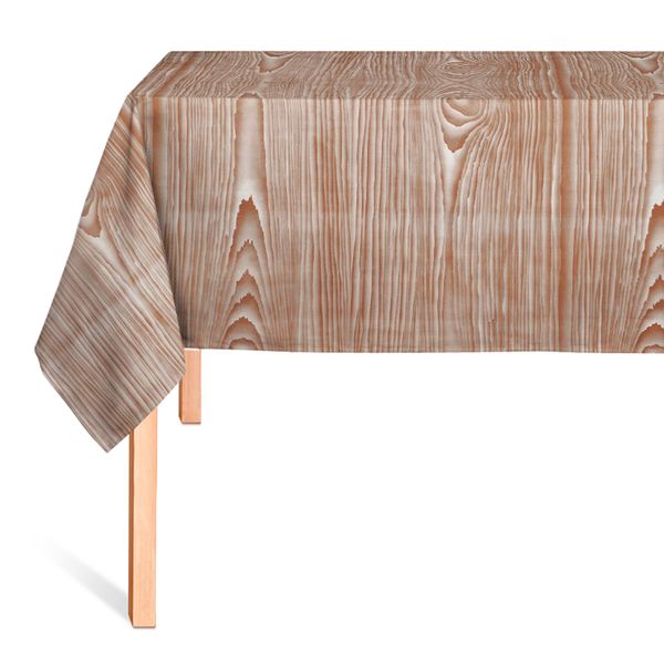 Cubremesa Plain Pvc Madera Vetada Marron Oscuro