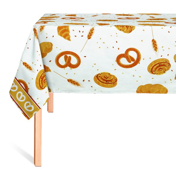 Cubremesa Plain Pvc Delicias Pretzel Blanco