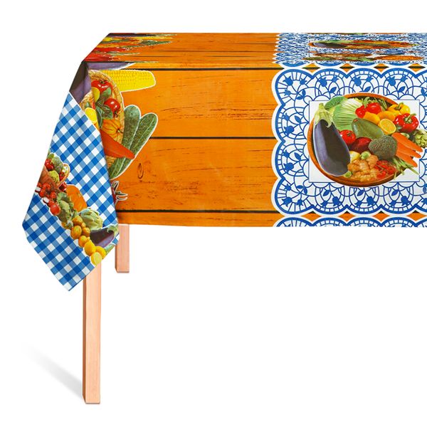 Cubremesa Pvc Juliana Azul 13