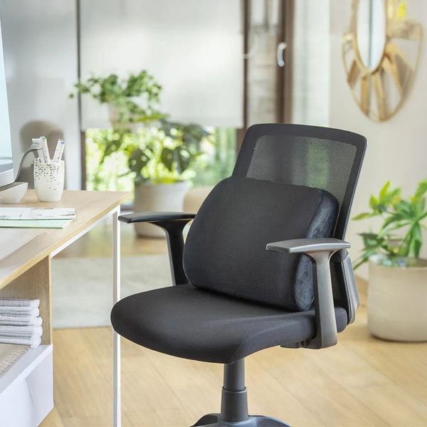 Cojin Lumbar Ergonomico Confort 33 X 32 X 10 Cm Negro