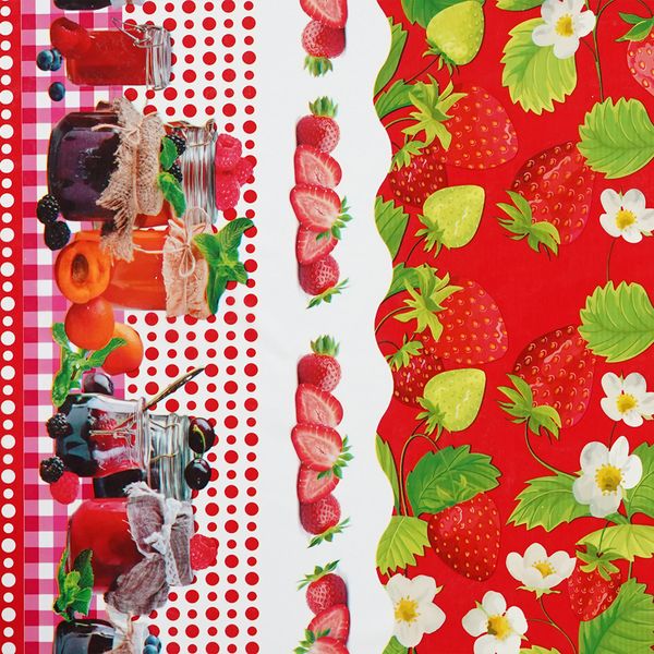 Cubremesa Plain Pvc Fresas Rojo