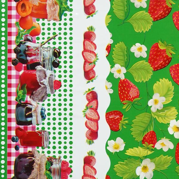 Cubremesa Plain Pvc Fresas Verde