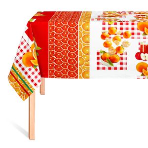 Cubremesa Plain Pvc Naranjas Rojo