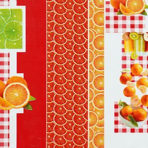 Cubremesa Plain Pvc Naranjas Rojo