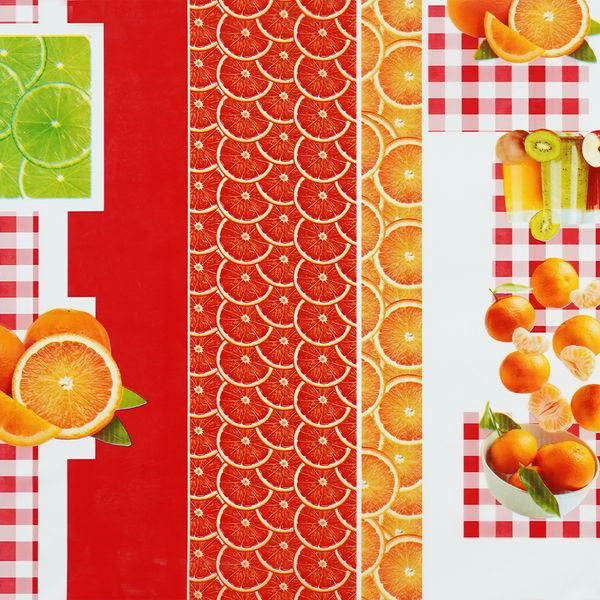 Cubremesa Plain Pvc Naranjas Rojo
