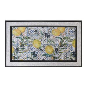 Tapete Poliester Limoncello 40X70Cm Blanco/Azul