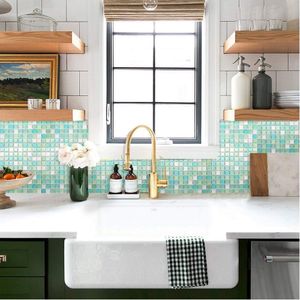 Mosaico Gel 3D Veneciano 23.6X23.6 Cm Celeste (Pack 10 Unid)