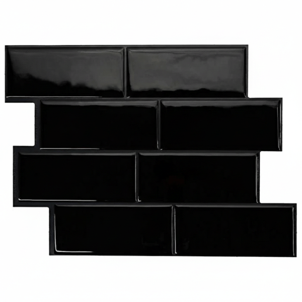 Mosaico Gel 3D Subway 29.4X21.4 Cm Negro (Pack 10 Unid)