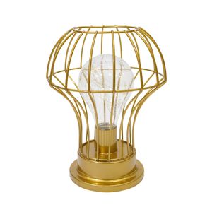 Lampara De Mesa Capsula 15X15X19.5Cm Dorado (Oy-01)