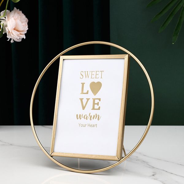 Porta Retrato Metal Circular 15.2X20.3 Dorado (Fh775)