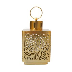 Porta Vela Metal Faro 10X10X16Cm Dorado (1400)
