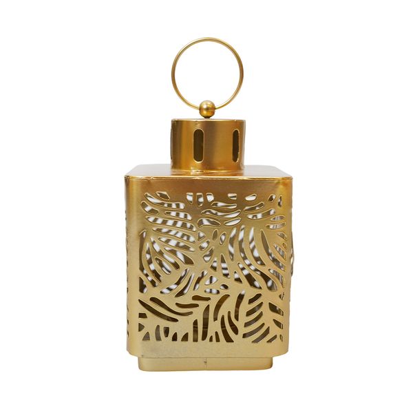 Porta Vela Metal Faro 10X10X16Cm Dorado (1400)