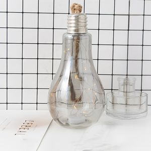 Lampara De Mesa Bombillo Transp 10X10X20Cm Plomo