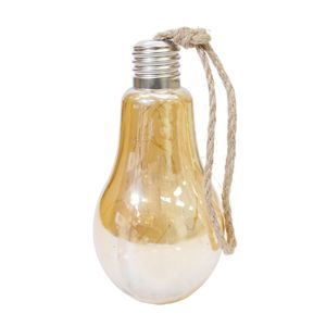 Lampara De Mesa Bombillo Transp 10X10X20Cm Dorado