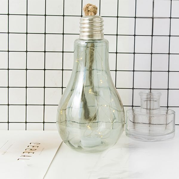 Lampara De Mesa Bombillo Transp 10X10X20Cm Multicolor