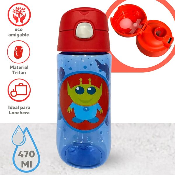 Thermos Botella Hidratante Galactico Rojo/Azul (Gp404)