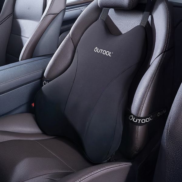 Cojin Lumbar Ergonomico Memory Foam 48 X 38 X10 Cm Negro