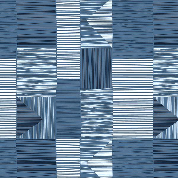 TELA AQUATEC LINEAS AZUL/BLANCO