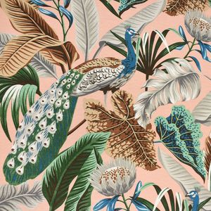 TELA AQUATEC HOJAS PALO ROSA