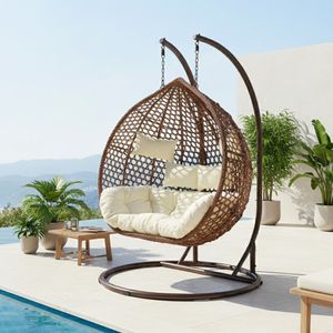 Silla Colgante P/2 Personas Chocolate