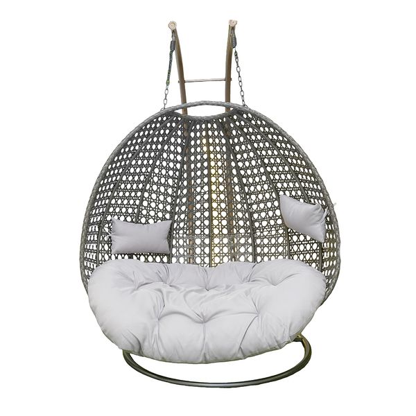 Silla Colgante P/2 Personas 125X130X75Cm Marron (Dl-20)