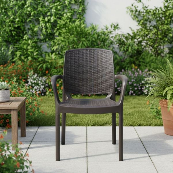 REYPLAST SILLA DUBAI 58.9X55X83.8CM MARRON MORO (SLX128000)