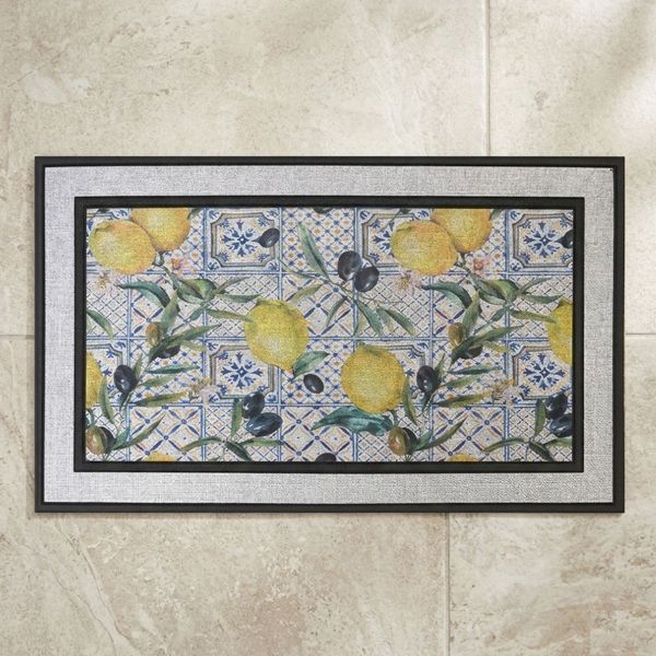 Tapete Poliester Limoncello 40X70Cm Blanco/Azul