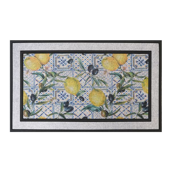 Tapete Poliester Limoncello 40X70Cm Blanco/Azul