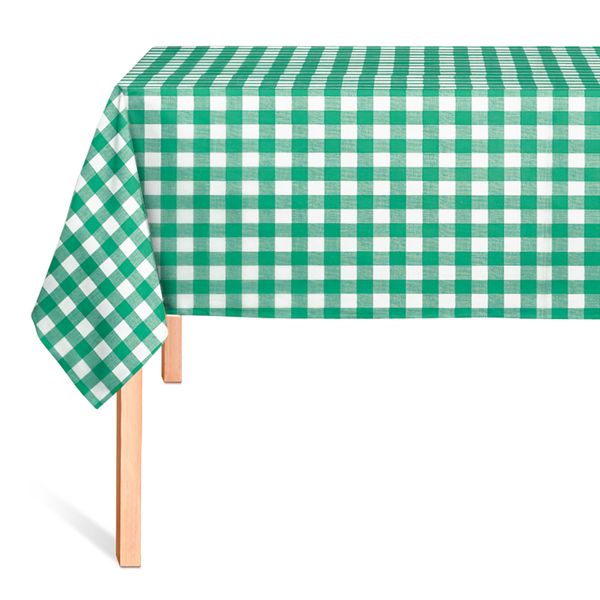 Cubremesa Plain Pvc Cuadritos Terry Verde