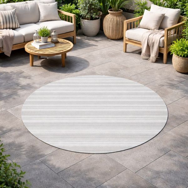 Zeletto Alfombra P/Exterior Caladria Circ 1X1 Mts Greige