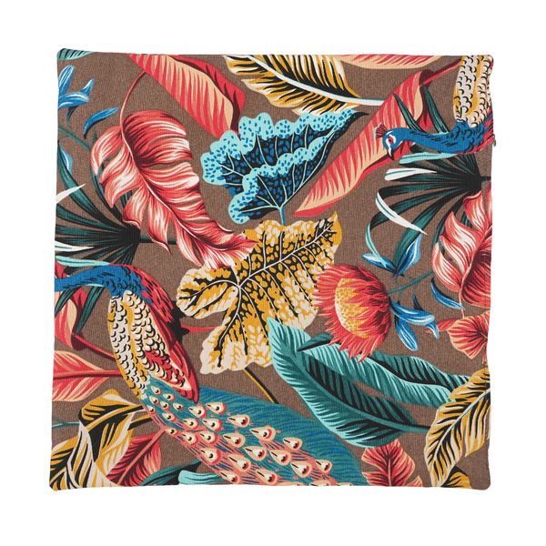 Funda Cojin Exterior Aquatec 45X45 Cm Hojas Bosque Marron Claro