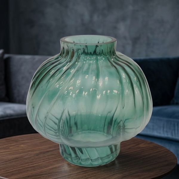 Florero Vidrio 20X18Cm Verde (Xy-Sl035)