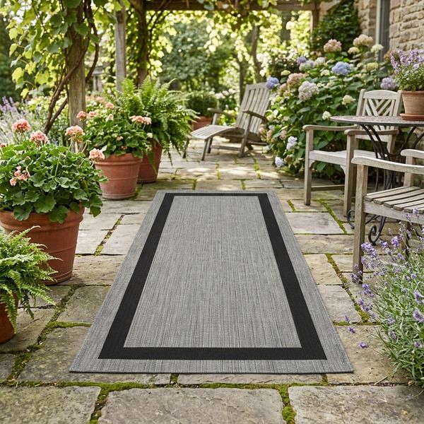 Zeletto Alfombra P/Exterior Ankara 0.60 X 1.40 Beige Azabache