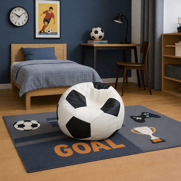 PUFF SOCCER CHICO BLANCO/NEGRO