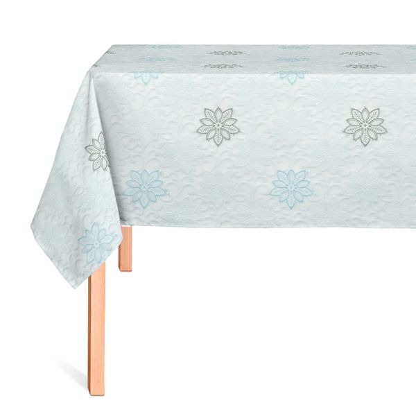 Cubremesa Encaje Pvc Adornos Florales
