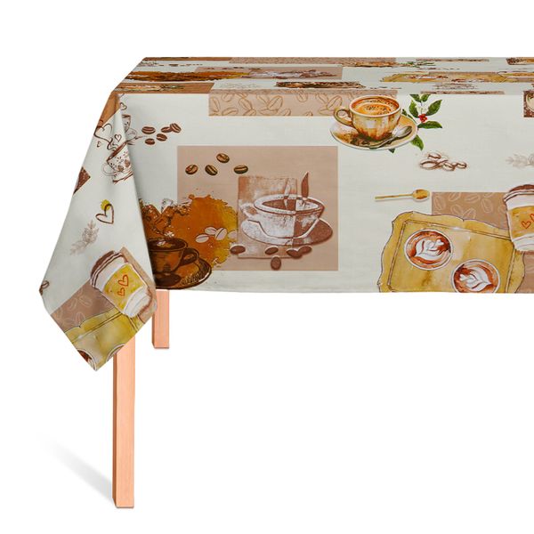 Cubremesa Plain Pvc Café Crema