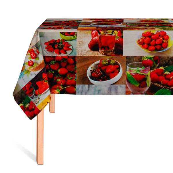 Cubremesa Plain Pvc Frutos Rojos