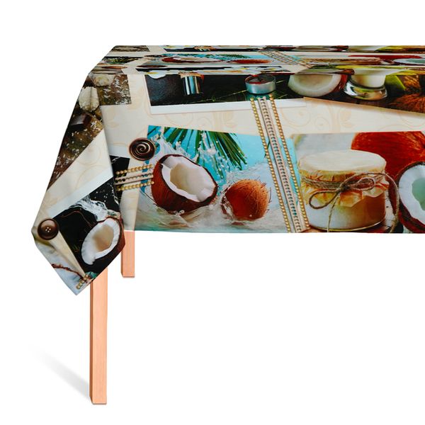 Cubremesa Plain Pvc Mix De Cocos