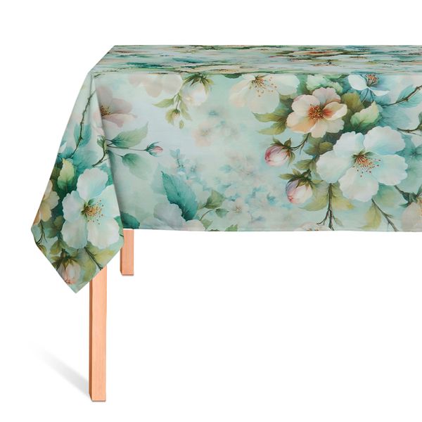 Cubremesa Plain Pvc Mix Flores Blanco