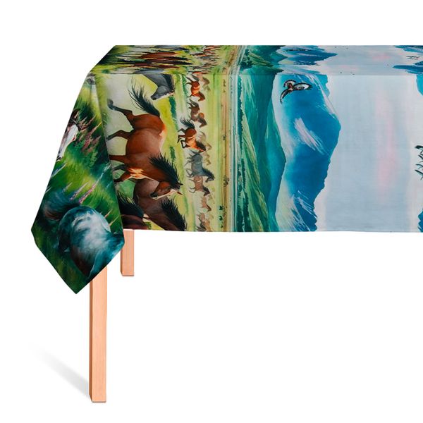 Cubremesa Plain Pvc Naturaleza Ecuestre