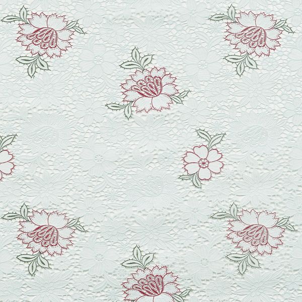 Cubremesa Encaje Pvc Adornos Florales Rosa