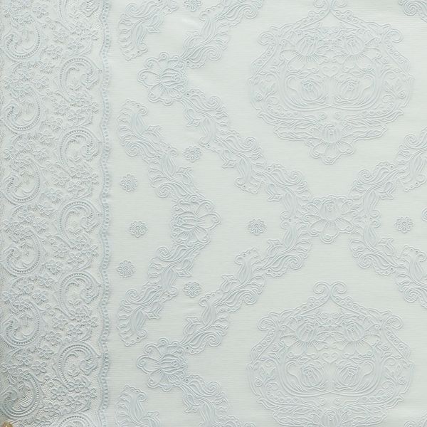 Cubremesa Encaje Pvc Brocado Blanco
