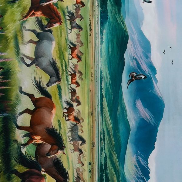 Cubremesa Plain Pvc Naturaleza Ecuestre