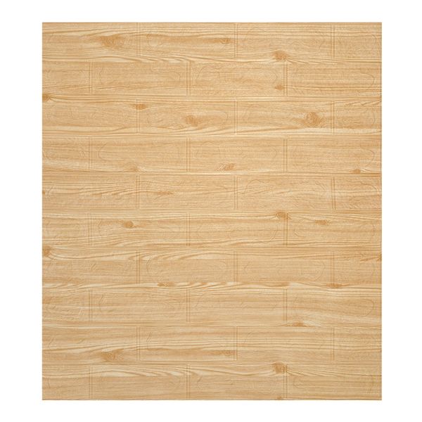 Papel Tapiz 3D Madera 70X70X0.3 Cm Beige