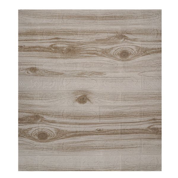 Papel Tapiz 3D Madera 70X70X0.3 Cm Canela