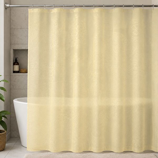 Said Cortina De Baño Pvc 180 X 150 Cm Eco Brucelas Amarillo 45